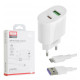 Блок питания XO-L81A с кабелем Micro USB  Быстрая зарядка Quick Charge 3.0 USB 18W + Type C (PD 20W) Белый