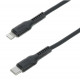 Кабель Hoco. DX21  / Type-C  -  Lightning / для смартфонів / Силіконовий / 1 метр / Чорний