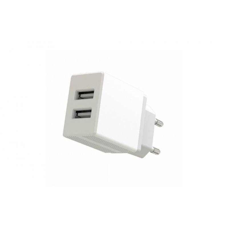 Блок живлення XO-L75 з кабелем lightning для Iphone / 5 вольт 2.4 Ампера / 2 USB / Білий