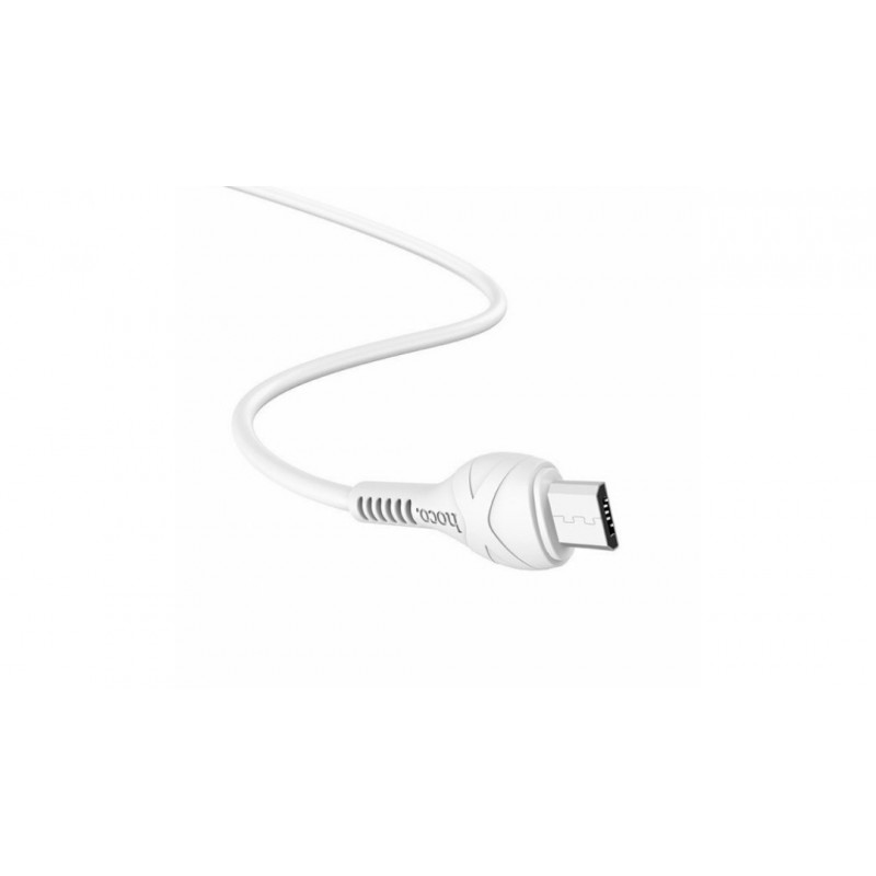 Кабель Micro - USB  hoco. X37 для смартфонів / 1 метр / до 2.4 Ампера / Білий
