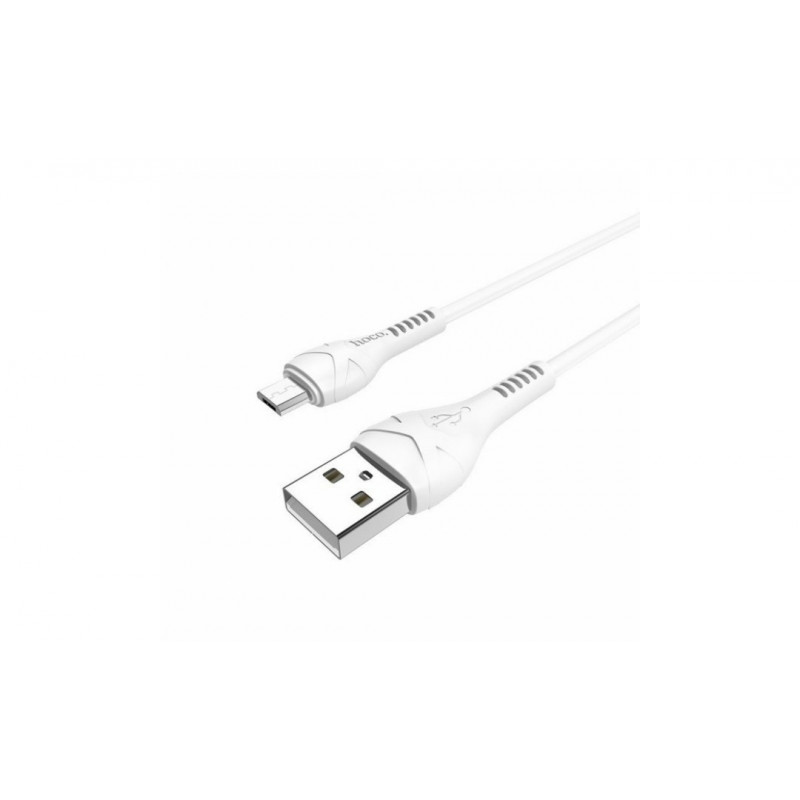 Кабель Micro - USB  hoco. X37 для смартфонів / 1 метр / до 2.4 Ампера / Білий