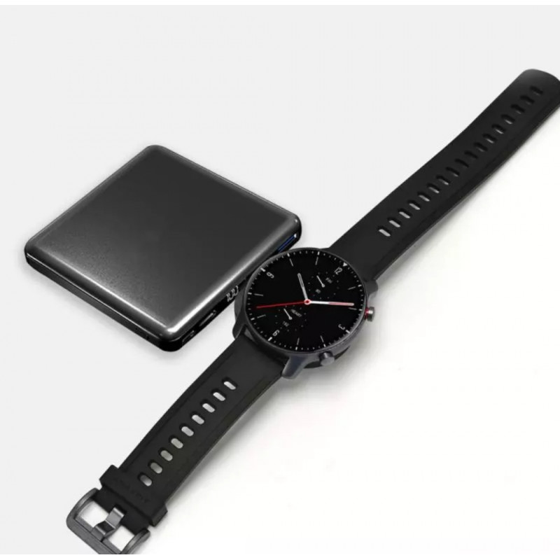 Магнітна USB зарядна станція на годинник Amazfit GTR 2 / Amazfit bip U та інших / Чорна