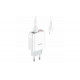 Блок живлення hoco. C93A  3 USB + дисплей + кабель lightning-USB / до 3.4 Ампер / Білий