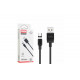 Магнітний Micro USB кабель XO-NB187 / Круглий / 360 Градусів / 100 см. / Чорний