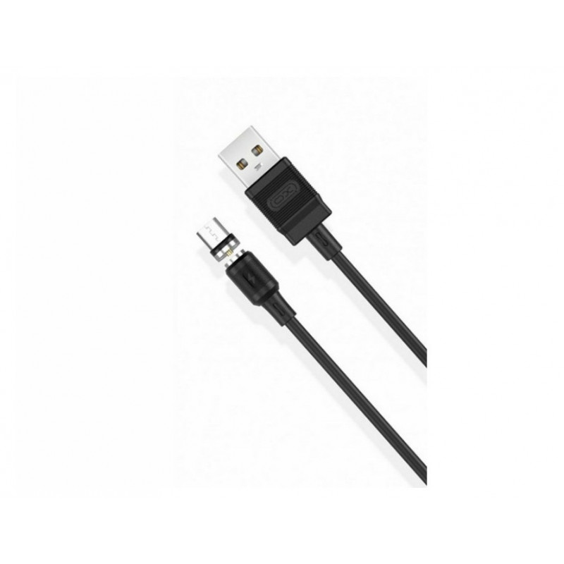 Магнітний Micro USB кабель XO-NB187 / Круглий / 360 Градусів / 100 см. / Чорний