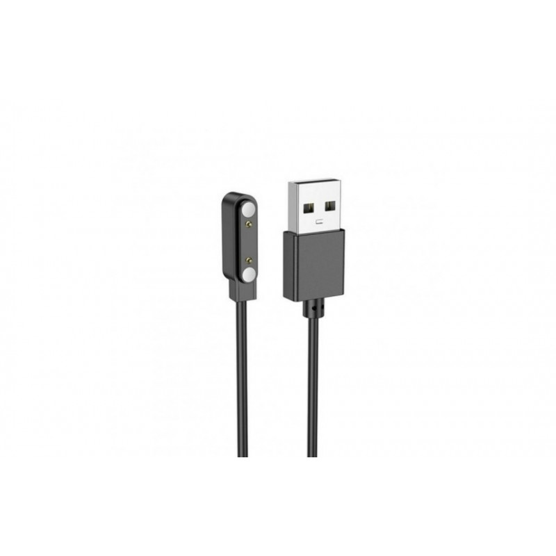 Магнітний фірмовий USB кабель для зарядки смарт-годинників Hoco Y9 / 60 см. / Чорний
