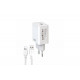 Блок живлення XO-L93 з кабелем lightning для Iphone / 5 вольт / 2.4 Ампера / 1 USB / Білий