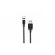 Магнітний кабель Type-C - USB / XO-NB187 / Круглий / 360 Градусів / 100 см. / Чорний