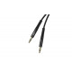 AUX перехідник XO-NB-R175A (кабель) для передачі аудіо / Mini-jack 3.5 mm. / 2 Pin / Силіконовий / 1 метр / Чорний