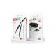 AUX перехідник XO-NB-R175A (кабель) для передачі аудіо / Mini-jack 3.5 mm. / 2 Pin / Силіконовий / 1 метр / Чорний