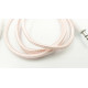 AUX перехідник (кабель) для передачі аудіо / Mini-jack 3.5 mm. / 2 Pin / Тканинний / 1 метр / Розовий