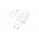Блок питания hoco. C102A с кабелем (Lightning) для Iphone / 4 USB / 28.5 Ватт / Быстрая зарядка Quick Charge 3