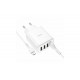 Блок питания hoco. C102A с кабелем Micro-USB / 4 USB / 28.5 Ватт / Быстрая зарядка Quick Charge 3.0 / Белый