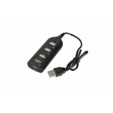 USB хаб Hi-Speed / USB 2.0 / 4 порти USB / 40 см. / Чорний