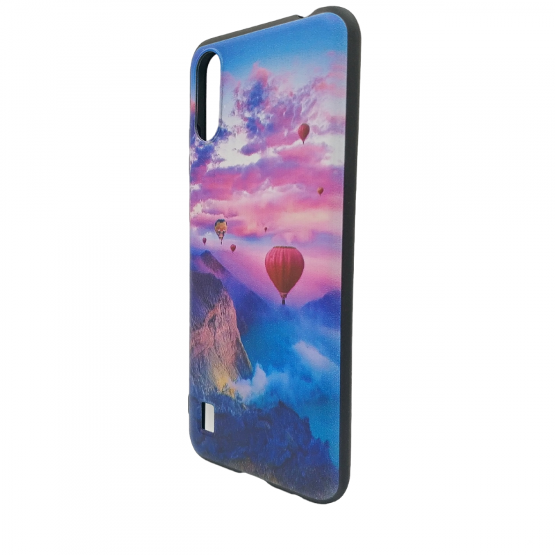 Силіконова накладка (бампер) для смартфона ZTE Blade A5 2020 / З принтом / Чорна