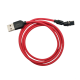 Магнітний кабель USLION 2 в 1 / Type-C - USB / 540 градусів / Круглий / 100 см. / Червоний