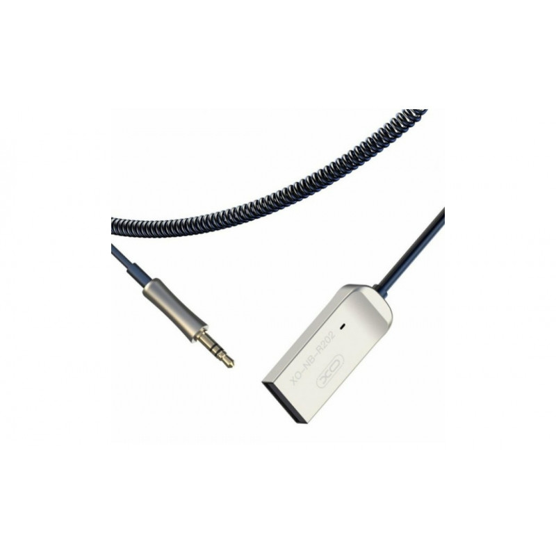 Bluetooth ресивер XO-NB-R202 / AUX аудио 3.5 mm. / 1 метр / Черно-Серый