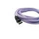 Магнітний кабель USLION 2 в 1 / Type-C - USB / 540 градусів / Круглий / 200 см. / Фіолетовий