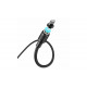 Магнітний силіконовий кабель Hoco X52 / Lightning (Iphone) - USB / 360 градусів / Круглий / 100 см. / Чорний