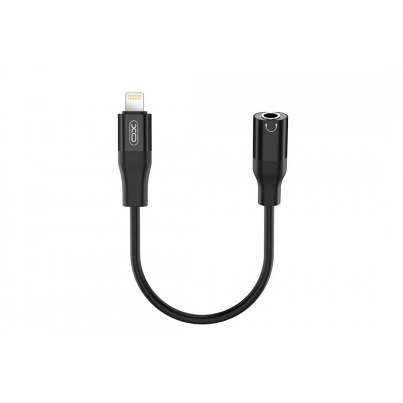 Переходник XO-NB181A от Lightning (Iphone) на аудио Mini jack 3.5 mm. / Черный