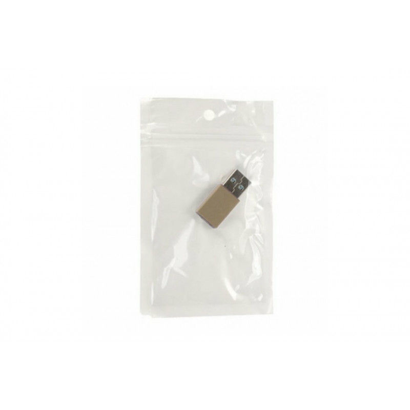 Перехідник USB 3.0 TU001 / USB - Type-C / Металевий / Золотий