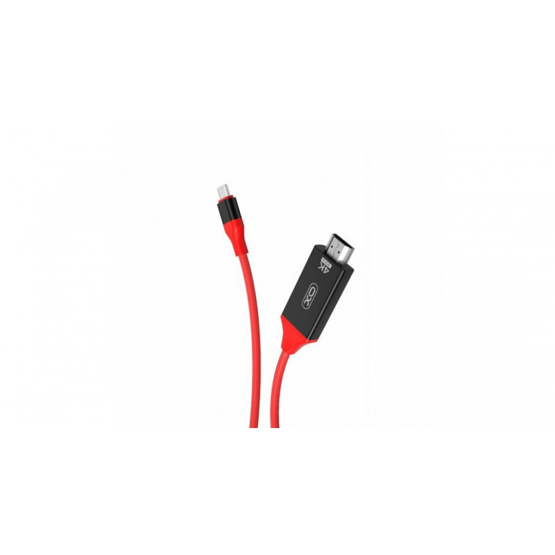 Кабель XO-GB005 / Type-C - HDMI / 4K / 30Hz / 2 метра / Красный