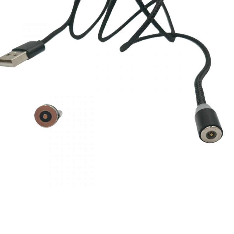 Магнитный кабель M3 Micro - USB / Круглый 360 Градусов / 100 см. / Черный