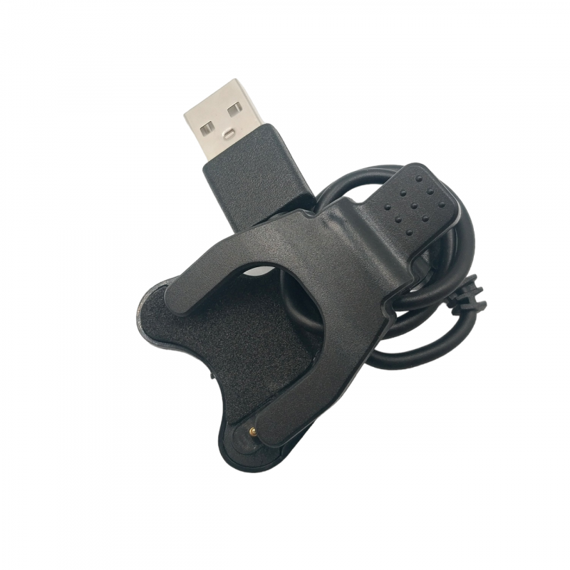 Универсальный USB кабель для зарядки смарт-часов / 2 Pin, 3 mm / 30 см. / Черный