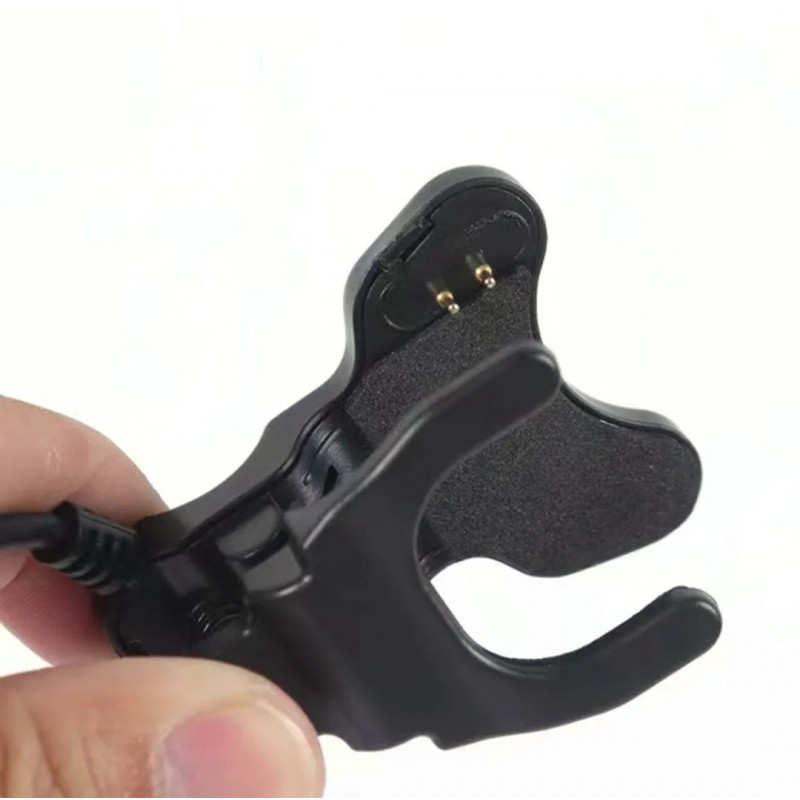 Универсальный USB кабель для зарядки смарт-часов / 2 Pin, 3 mm / 30 см. / Черный