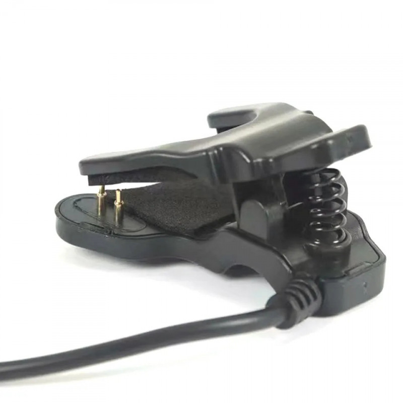 Универсальный USB кабель для зарядки смарт-часов / 2 Pin, 3 mm / 30 см. / Черный