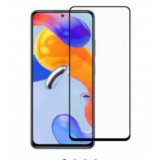 Загартоване захисне скло на Xiaomi Redmi Note 11 Pro / Чорне Повне покриття