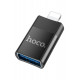 Переходник / USB Адаптер Hoco / USB 2.0 Adapter / Data Transfer / Черный