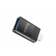 Переходник / USB Адаптер Hoco / USB 2.0 Adapter / Data Transfer / Черный