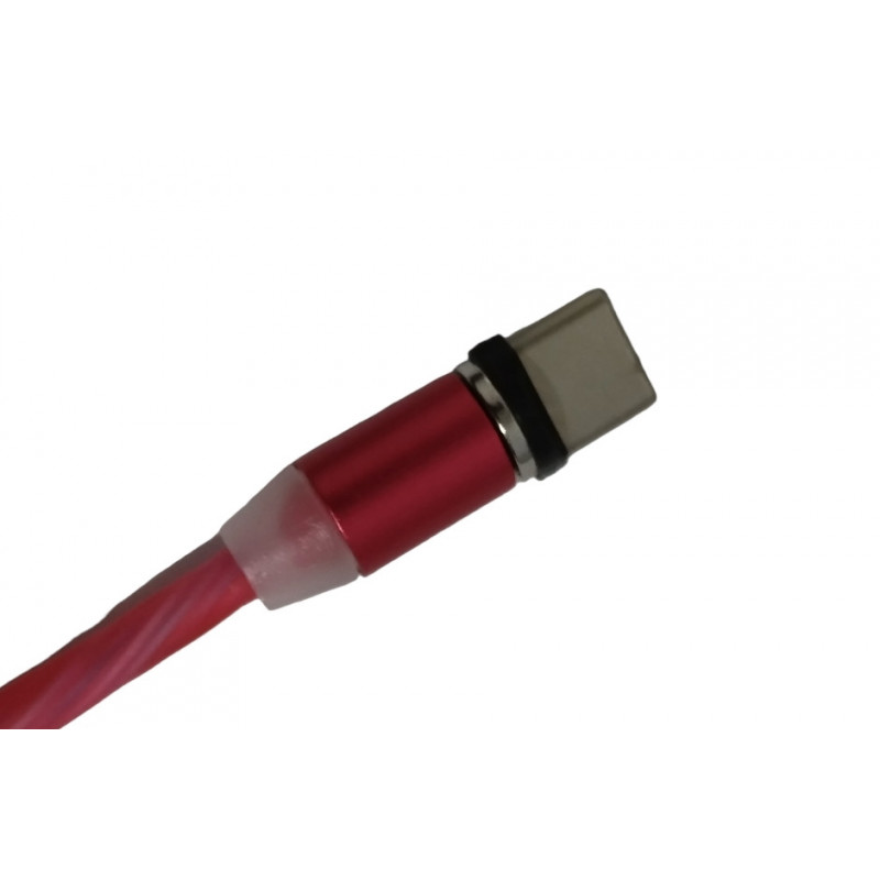 Магнітний кабель Type C USB кабель / кабель 1 метр / червоний