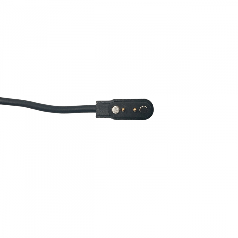 Магнітний USB кабель для смарт-годинників на 2 конектора / 4 мм. / магніти 9 мм. / 60 см. / Чорний
