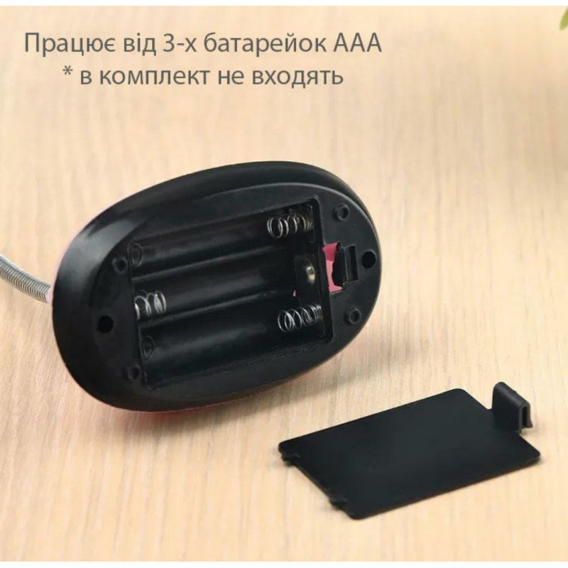 Настільна світлодіодна Led-лампа X-7188 / На батарейках ААА / Розова