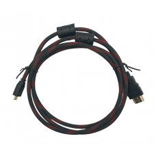 Кабель HDMI - Micro HDMI / V1.4 / 1.5 метра / З феритами / Нейлоновий / Чорний