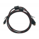 Кабель HDMI - Micro HDMI / V1.4 / 1.5 метра / З феритами / Нейлоновий / Чорний