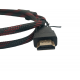 Кабель HDMI - Micro HDMI / V1.4 / 1.5 метра / З феритами / Нейлоновий / Чорний