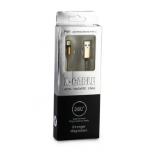 Магнітний кабель Type-C - USB / X-Cable Круглий 360 Градусів / Золотий