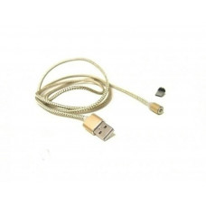 Магнітний кабель Lightning - USB / X-Cable Круглий 360 Градусів / Золотий