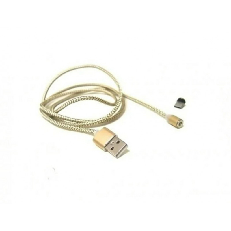 Магнитный кабель Lightning - USB / X-Cable Круглый 360 градусов  / Золотистый