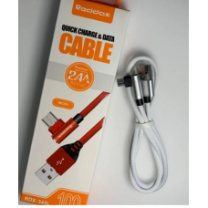Кутовий кабель Type-C - USB  Reddax 345-L+L для смартфонів / 1 м / до 2.4 Ампера / Білий