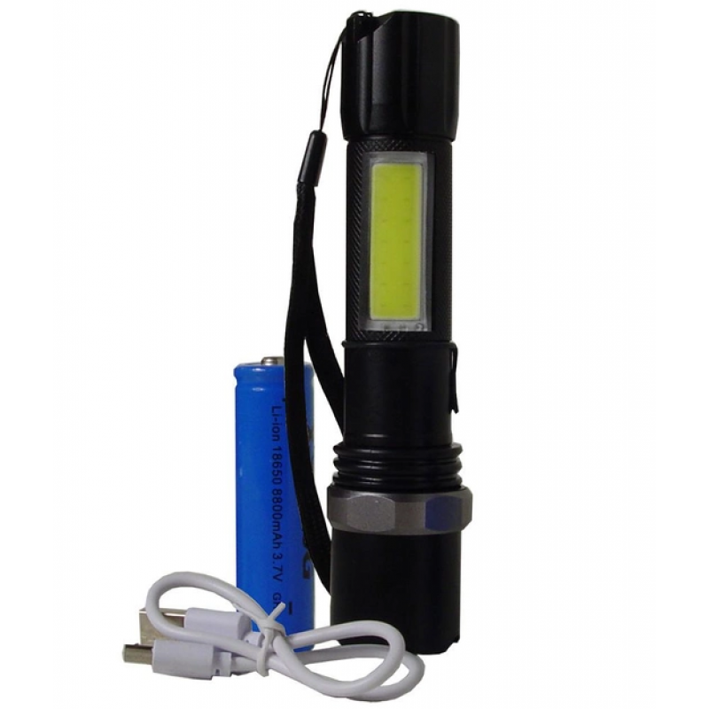 Светодиодный Фонарик BL-W546 / mirco USB / Черный