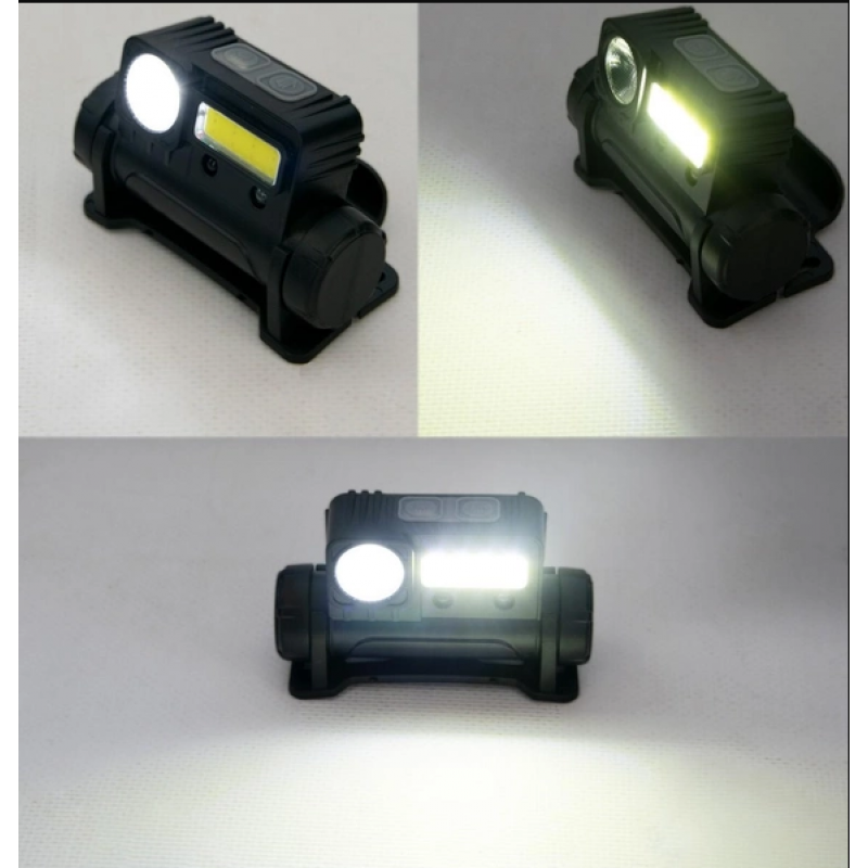 Налобний ліхтар "Multifunctional Headlamp" XPE+COB / Type-C USB / Чорний