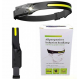 Налобный фонарь LED+COB с датчиком движения / Type-C USB / Черный