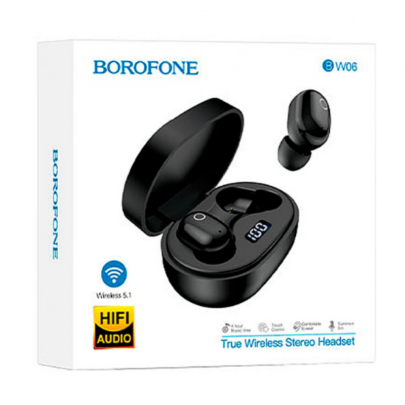 Бездротові Bluetooth наушники Borofone BW06 / Чорний