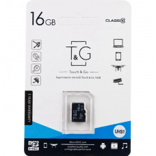 Картка пам'яті "T&G" Micro SDHC 16 gb 10 Class  / Чорний
