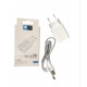 Сетевое зарядное устройство Charger Set WUW T52 / Зарядное устройство Type-C 2.4 А для телефона / Белый