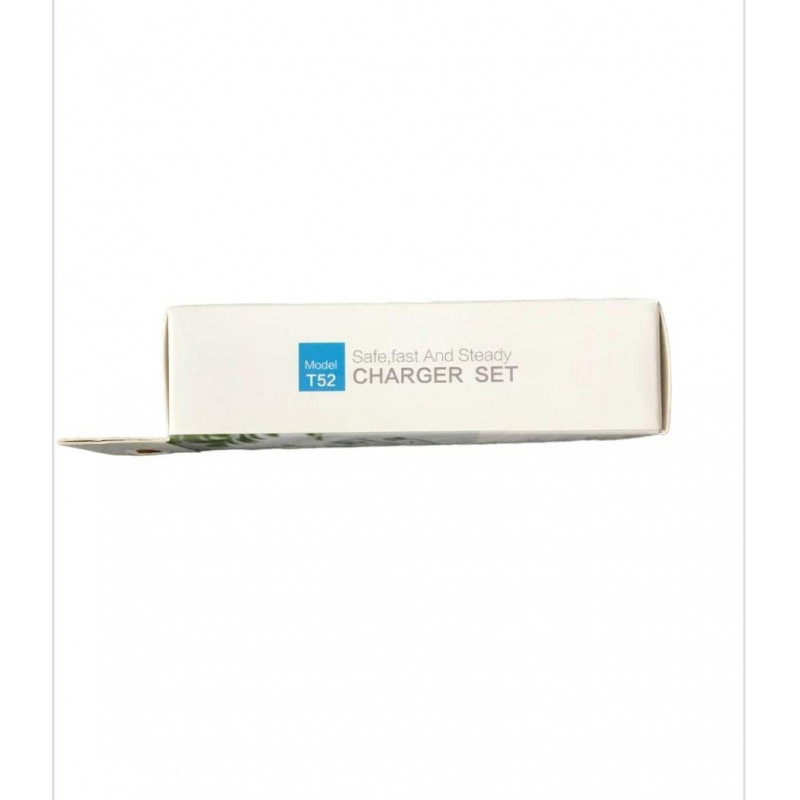 Сетевое зарядное устройство Charger Set WUW T52 / Зарядное устройство Type-C 2.4 А для телефона / Белый